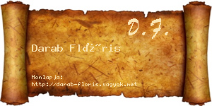 Darab Flóris névjegykártya